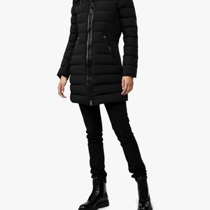 ZARA WOMENS  BLACK DOWN JACKET